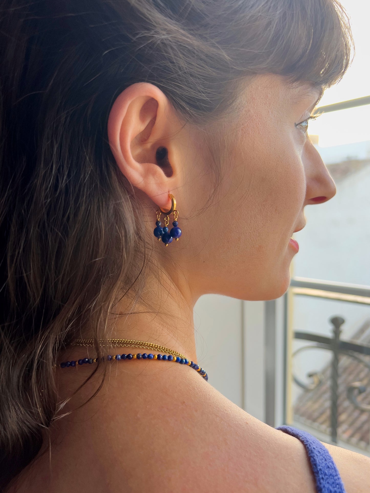 Pendientes Lapislázuli