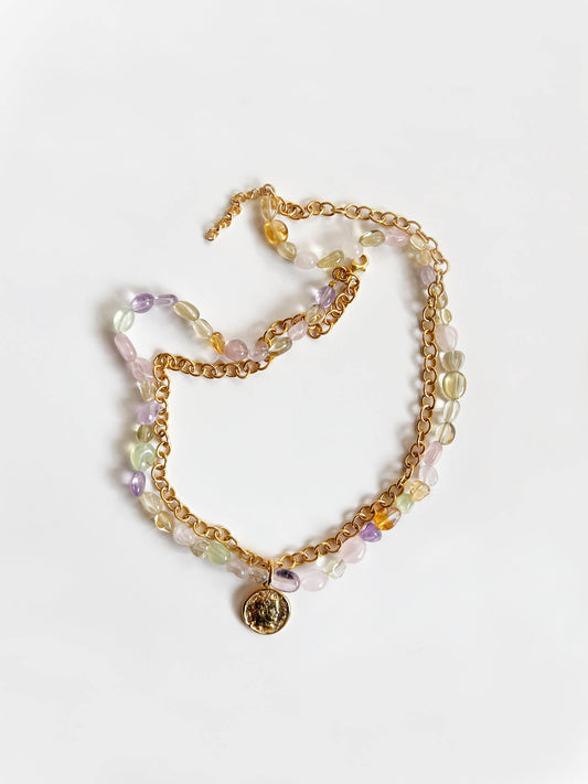 Gargantilla golden quartz