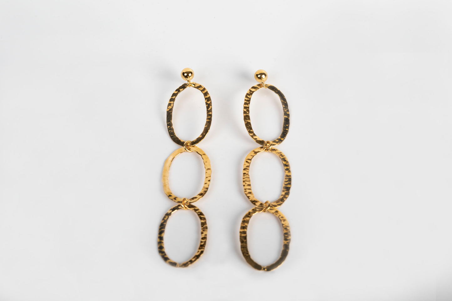 Pendientes cadena triple