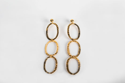 Pendientes cadena triple